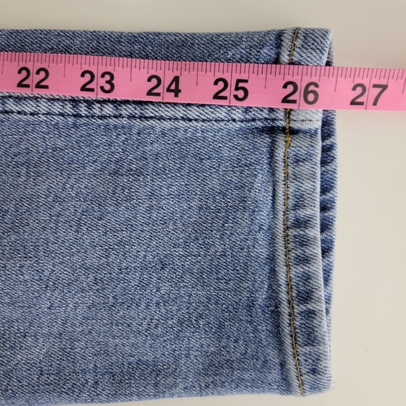 Re/Done 90s High Rise Ankle Crop Slim Straight Button Fly Jeans Mid90s - Picture 15 of 15